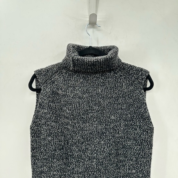 EVERLANE Chunky wool gorpcore turtleneck woman warm classic career grey tank S - Picture 12 of 15